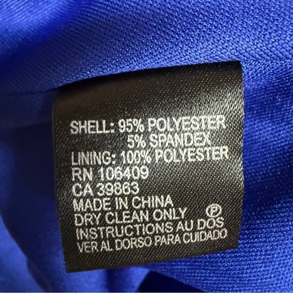 Tahari Royal Blue 3/4 Sleeve Dress - Picture 7 of 7